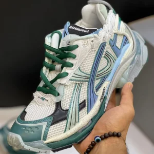 بالنسیاگا رانر سفید سبز آبی Balenciaga Runner White Green Blue