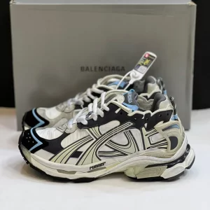 بالنسیاگا رانر سفید بژ طوسی آبی Balenciaga Runner White/Beige/Grey/Blue