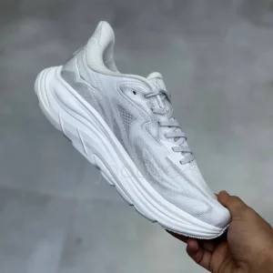 کفش هوکا کلیفتون 10 سفید خاکستری Hoka Clifton 10 Cosmic Grey Stardust