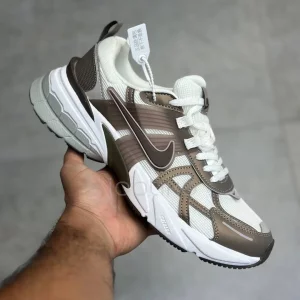 نایک وی تو کی ران سفید قهوه ای Nike V2K Run Mink Brown Summit White College Grey Ironstone