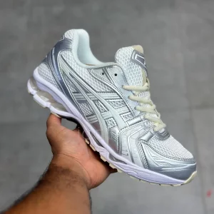 کفش ورزشی اسیکس ژل کایانو ۱۴ نقره‌ای سفید ASICS Gel-Kayano 14 JJJJound Silver White
