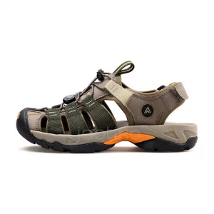 صندل طبیعت گردی هامتو کرم خاکی سبز زیتونی مدل HUMTTO 710445B-4