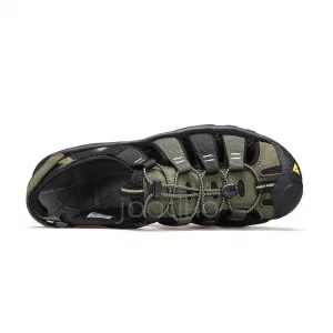 صندل طبیعت گردی هامتو کرم خاکی سبز زیتونی مدل HUMTTO 710445B-4