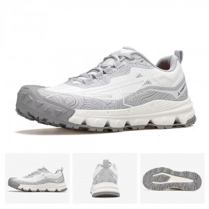 کفش پیاده روی هامتو طوسی سفید مدل HUMTTO 360279B-4