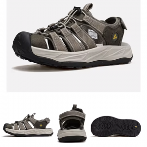 صندل طبیعت گردی هامتو کرم سبز زیتونی خاکی مدل HUMTTO 760289A-3/760289B-7