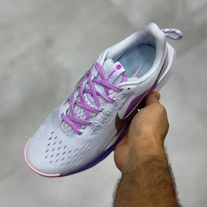 نایک ریکت پگاسوس تریل ۵ نقره ای بنفش صورتی Nike React Pegasus Trail 5
