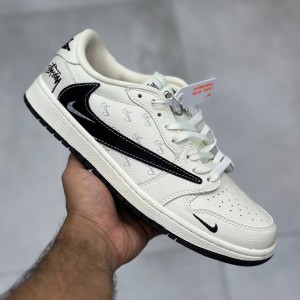 کفش نایک ایر جردن وان لو استاسی کرم مشکی Nike Air Jordan 1 Low Stacy Cream Black