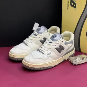 کفش نیوبالانس 550 سفید کرم طوسی 550 New Balance 550 Aime Leon Dore White Grey