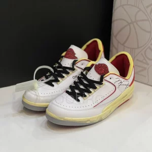 جردن 2 رترو لو آف وایت سفید قرمز Jordan 2 Retro Low SP Off-White White Red
