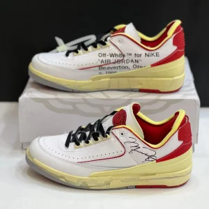 جردن 2 رترو لو آف وایت سفید قرمز Jordan 2 Retro Low SP Off-White White Red