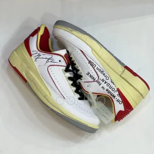 جردن 2 رترو لو آف وایت سفید قرمز Jordan 2 Retro Low SP Off-White White Red