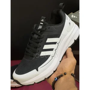 کفش رانینگ آدیداس مردانه مشکی سفید adidas More Than Speed