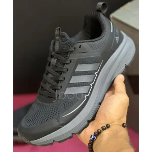 کفش رانینگ آدیداس مردانه مشکی طوسی adidas More Than Speed
