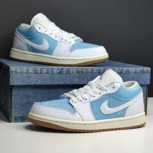 جردن وان لو دنیم ورن بلو Jordan 1 Low SE Denim Worn Blue Women’s