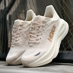 هوکا باندی 9 کرم بژ Hoka Bondi 9 Vanilla Birch 1162012-VCH