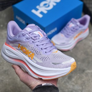 هوکا باندی 9 بنفش نارنجی Hoka Bondi 9 Aster Flower Starlight Glow 1162012-AGH