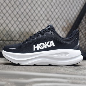 هوکا باندی 9 مشکی سفید Hoka Bondi 9 Black White 1162011-BWHT
