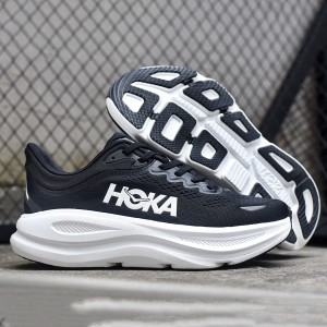 هوکا باندی 9 مشکی سفید Hoka Bondi 9 Black White 1162011-BWHT