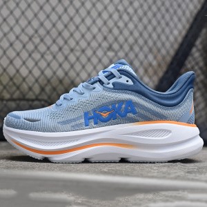 هوکا باندی 9 آبی سفید نارنجی Hoka Bondi 9 Drizzle Downpour 1162011-DNP