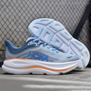 هوکا باندی 9 آبی سفید نارنجی Hoka Bondi 9 Drizzle Downpour 1162011-DNP