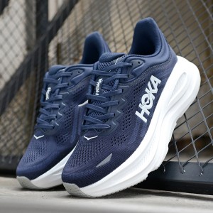 هوکا باندی 9 سرمه ای سفید Hoka Bondi 9 Varsity Navy White 1162011-VYN