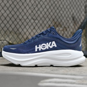 هوکا باندی 9 سرمه ای سفید Hoka Bondi 9 Varsity Navy White 1162011-VYN