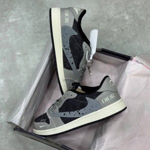 نایک ایر جردن وان لو دیور خاکستری Nike Air Jordan 1 Low Dior Grey Black