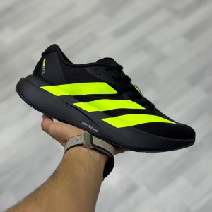 آدیداس آدیزیرو اوو اس ال مشکی سبز فسفری adidas Adizero Evo SL Black Lucid Lemon JR3420