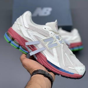 کفش نیوبالانس 1906 سفید کرم قرمز New Balance 1906A Sea Salt Astro Dust