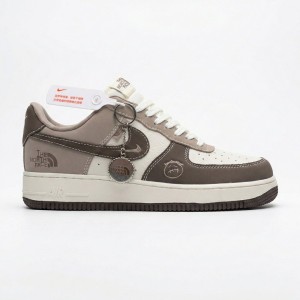 نایک ایرفورس وان نورث فیس موکا سفید Nike Air Force 1 The North Face Mocha