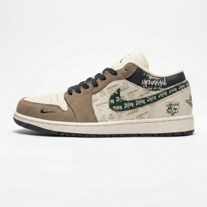 جردن وان لو استاسی موکا Air Jordan 1 Low x Stussy Mocha