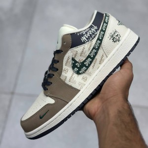 جردن وان لو استاسی موکا Air Jordan 1 Low x Stussy Mocha