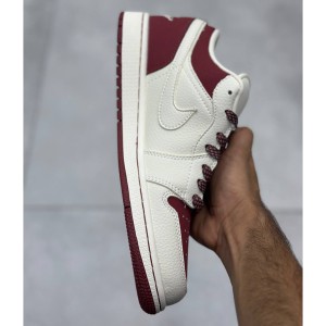 جردن وان لو زرشکی سفید لویی ویتون بالنسیاگا Jordan 1 Low LV x Balenciaga Maroon