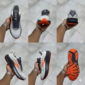 بروکس گوست 17 طوسی نارنجی Brooks Ghost 17 Oyster Orange 110442-1D-048