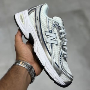 نیوبالانس 740 سفید نقره‌ای متالیک سرمه‌ای New Balance 740v2 White Shadow Grey Navy U740WN2