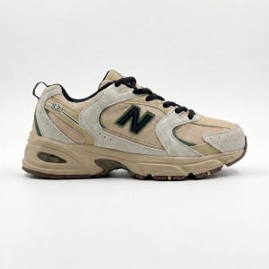 کفش نیوبالانس 530 کرم بژ مشکی New Balance MR530SND