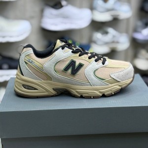 کفش نیوبالانس 530 کرم بژ مشکی New Balance MR530SND
