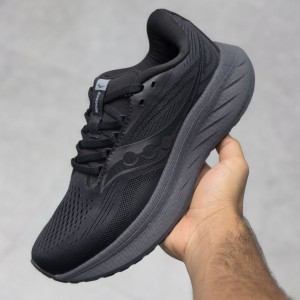 ساکنی راید 18 مشکی طوسی Saucony Ride 18