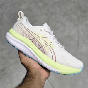 اسیکس ژل کایانو سفید لیمویی صورتی آبی ASICS GEL-KAYANO 33
