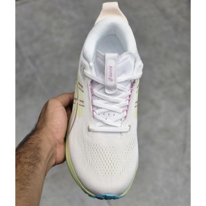 اسیکس ژل کایانو سفید لیمویی صورتی آبی ASICS GEL-KAYANO 33