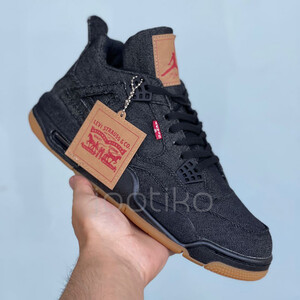 نایک جردن 4 رترو Jordan 4 Retro Levi&#8217;s Black