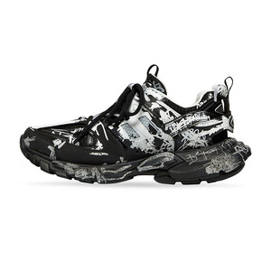 Balenciaga Track Graffiti Black White