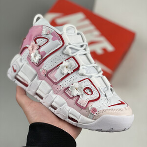 نایک ایر مور آپتمپو Nike Air More Uptempo White Pink Flower