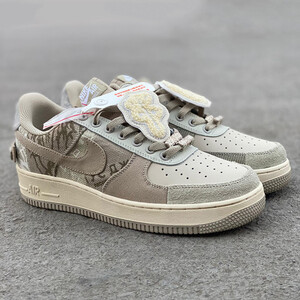 نایک تراویس اسکات ایرفورس وان Nike Air Force 1 x Travis Scott Grey White