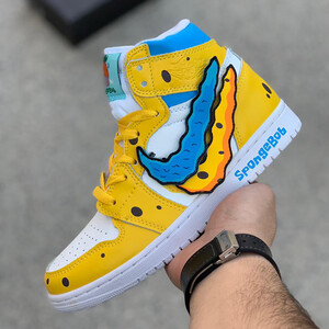 نایک ایر جردن وان باب اسفنجی NIKE AIR JORDAN 1 SpongeBob