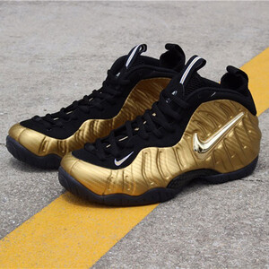 نایک ایر فومپوزیت پرو متالیک گُلد Air Nike Foamposite Pro Metallic Gold