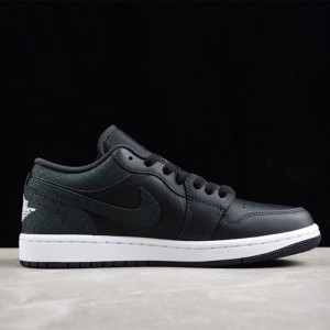 جردن وان لو بلک دارک Jordan 1 Low Black Dark Obsidian Snakeskin