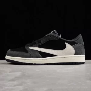 ایر جردن وان Jordan 1 Low OG Grey/Black Suede leather جیر