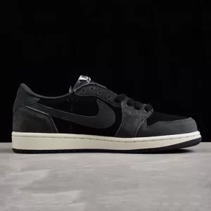 ایر جردن وان Jordan 1 Low OG Grey/Black Suede leather جیر