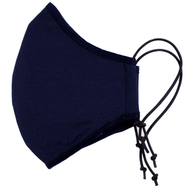 ماسک 3لایه باکش قابل تنظیم طرح  سرمه ای